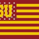 Iowa State Cyclones with  Stripes Grommets Large Indoor Outdoor Flag 3x5 ft