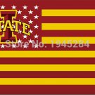 Iowa State Cyclones with Modified US Flag Banner Size 3x5FT  New Polyester