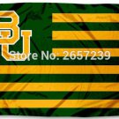 Baylor Bears BU Striped Flag 3x5FT 100D Polyester brass grommets custom flag