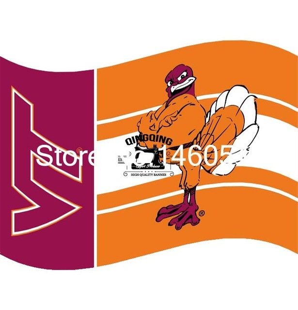 Virginia Tech Hokies Flag 3ft x 5ft Polyester Banner Flying