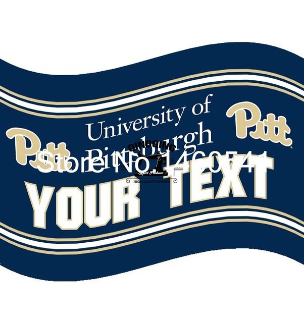 Pittsburgh Panthers YOUR TEXT Flag 3ft x 5ft Polyester  Banner Flying