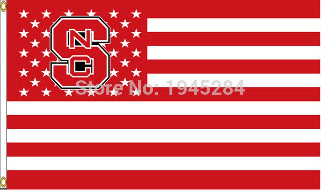 North Carolina State Wolfpack with Modified US Flag Banner New 3x5FT Polyester