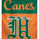 Miami Hurricanes Throwback Helmet Team American Outdoor Indoor  Flag 3X5 ft