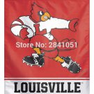 Louisville Cardinals Throwback House Helmet Team Outdoor Indoor Flag 3X5ft