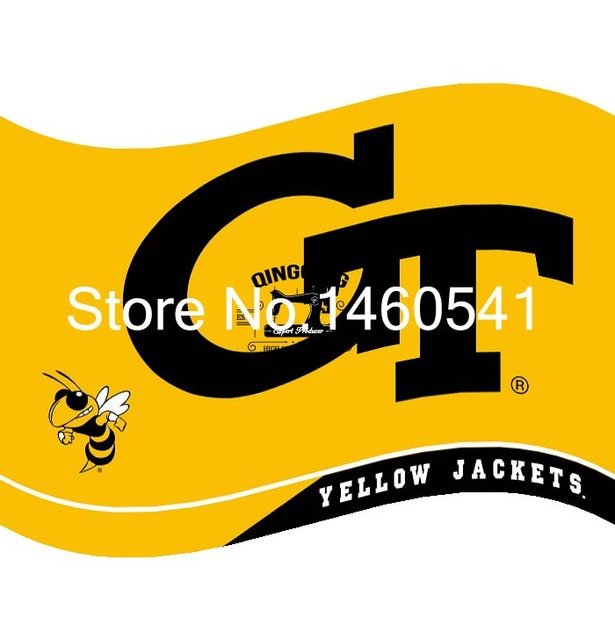 Georgia Tech Yellow Jackets Flag 3ft x 5ft Polyester Banner Flying