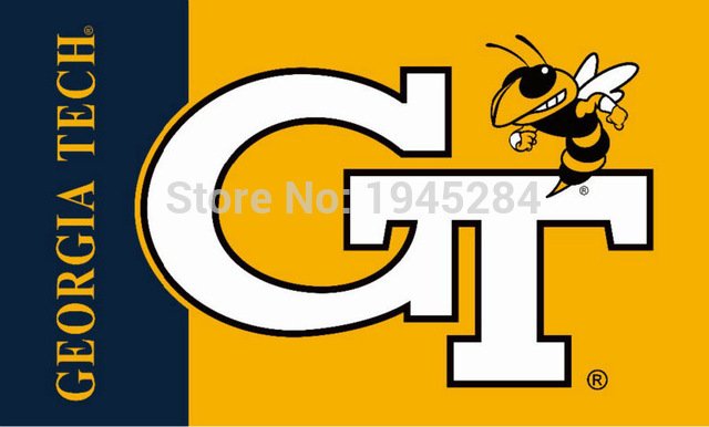 Georgia Tech Yellow Jackets Wordmark Flag Banner 003 Brass Grommets New 3x5FT