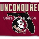 Florida State Seminoles UNCONQUERED  3X5FT Banner 100D Polyester grommets custom