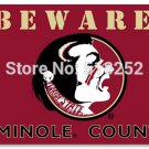Florida State Beware Seminoles Country Flag 3x5 FT 100D Polyester Custom flag