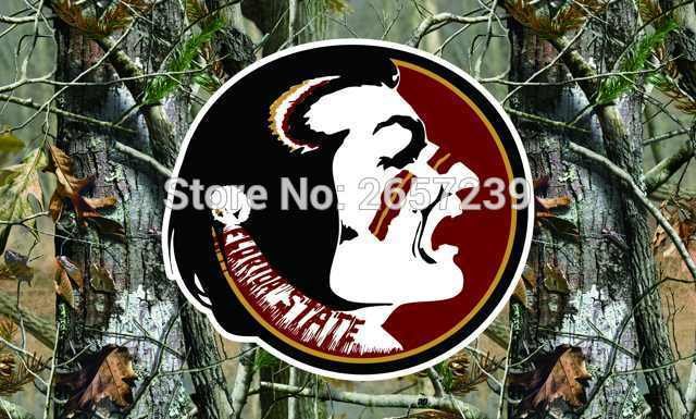 Florida State Seminoles Real Tree Camo Flag 3x5 FT  Polyester brass grommets