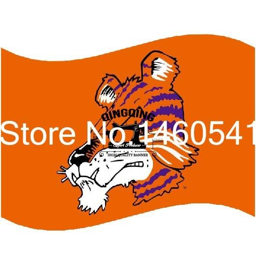 Clemson Tigers Flag 3ft x 5ft Polyester Banner Flying