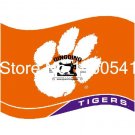 Clemson Tigers Flag 3ft x 5ft Polyester  Banner Flying