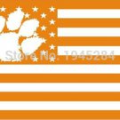 Clemson University Tigers with US Stars Stripes Flag 3x5FT Polyester 9026