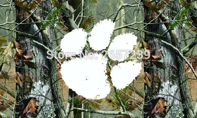 Clemson Tigers Real Tree Camo Flag 3x5 FT   Polyester brass grommets custom