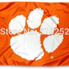 Clemson Tigers Jersey Stripes Flag 3x5 FT  100D Polyester Custom  grommets 6038