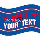 SMU Mustangs YOUR TEXT Flag 3ft x 5ft Polyester Banner Flying