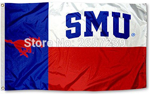 SMU Mustangs Texas State Flag 3x5FT  Polyester brass grommets custom66