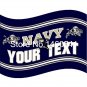 Navy Midshipmen YOUR TEXT Flag 3ft x 5ft Polyester  Banner Flying