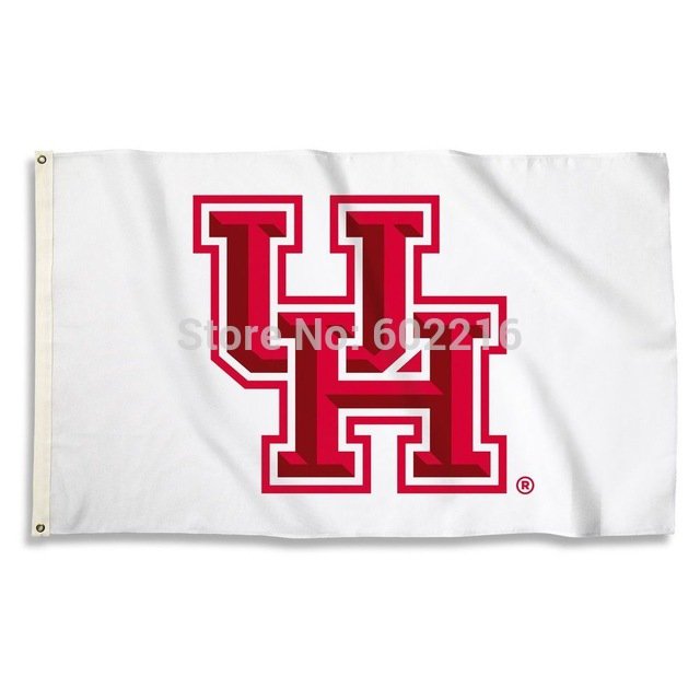 HOUSTON COUGARS WHITE Large Outdoor Flag Banner 3ft x 5ft