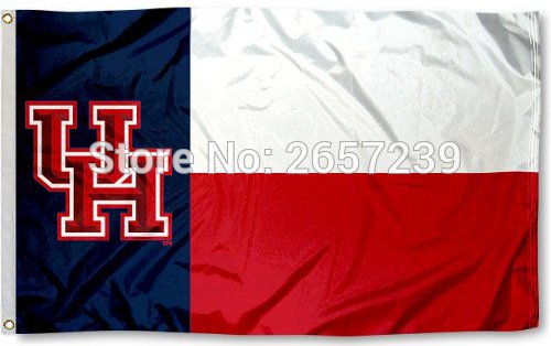 Houston Cougars Texas State Flag 3x5FT  Polyester brass grommets custom66