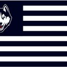 Connecticut Huskies With Modified US Flag  Banner custom flag banner 3X5FT