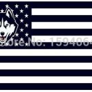 Connecticut Huskies With Modified startsvUS Flag 90x150cm metal grommets