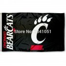 Cincinnati Bearcats Allegiance  Outdoor Indoor Football College Flag 3X5 ft