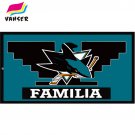 San Jose Sharks Familia Flags New Design 3x5ft 100% Polyester Printed Flags