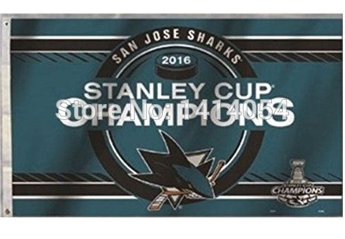 San Jose Sharks 2016 Champion with modified 3X5FT Banner 100D Polyester flag