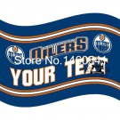 Edmonton Oilers Your Text Flag 3ft x 5ft Polyester  Banner Flying
