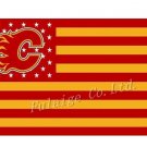 Calgary Flames Flag With Stars Stripes  Flag 3x5 ft custom Banner  Sport flag