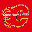 Calgary Flames Column Flag 3x5FT 100D  Polyester Custom flag grommets 6038