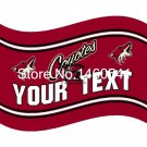 Arizona Coyotes Your Text Flag 3ft x 5ft Polyester Banner Flying