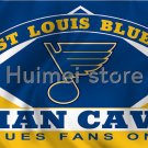 MAN CAVE flag Banner 100% polyester custom large St. Louis Blues flag  3x5 ft