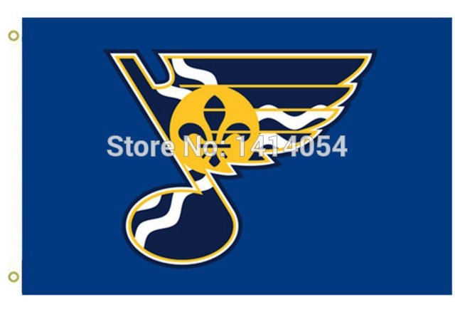 St.Louis Blues with modified Flag  3X5FT Banner 100D Polyester flag grommets 009