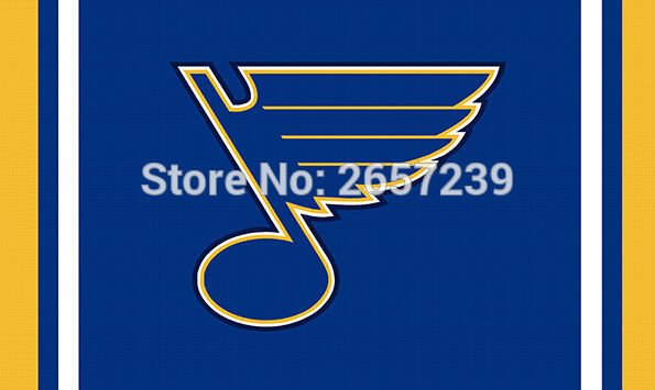 St Louis Blues custom flag 3x5FT  100D Polyester brass grommets custom flag