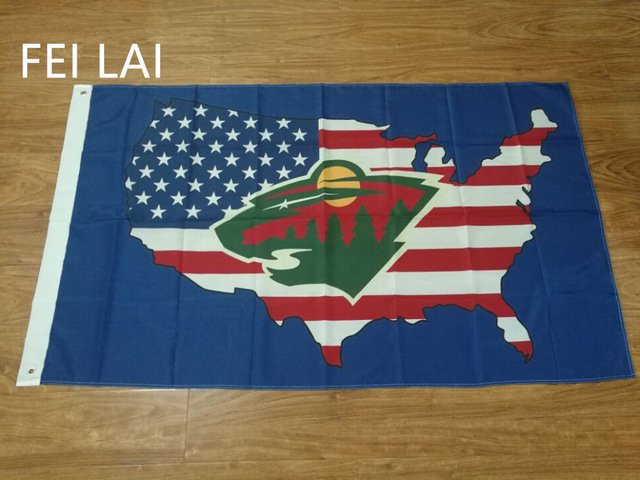 Minnesota Wild Flag 3x5ft polyester banner Minnesota Wild American flag