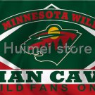Minnesota Wild Flag 3ft x 5ft one side digital print Polyester MAN CAVE Style