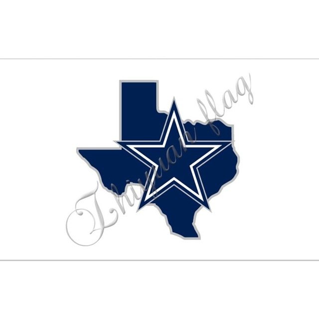 background bule star 3x5ft Dallas Cowboys flag digital print with metal rings