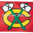 Chicago Blackhawks Tomahawk Flag 3x5FT 100D Polyester brass grommets custom flag