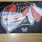 Flag Chicago Blackhawks Stripe Flag 3ft x 5FT 150X90CM Banner 100D Polyester
