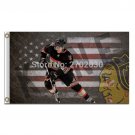 Chicago Blackhawks Flag USA With Stars And Stripes Country Flag 3x5 Ft Custom