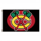 Chicago Blackhawks Flag 3ftx5ft Banner 100D Polyester  Flag Hockey Cartoon