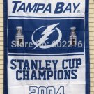 Tampa Bay Lightning Stanley Cup Champions Large Outdoor Flag 3ft x 5ft