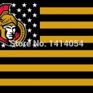 Ottawa Senators stripes and stars Flag 3X5FT 100D Polyester flag brass grommets