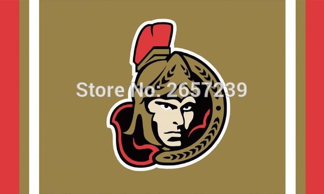 Ottawa Senators column logo Flag 3x5FT 100D Polyester brass grommets custom flag