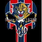 Florida Panthers Skull Flag 3x5 FT 150X90CM  Banner 100D Polyester Custom flag