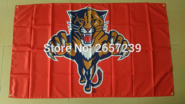 Florida Panthers red Flag 3x5FT  Polyester brass grommets custom66