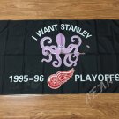Detroit Red Wings I want Stanley Cup flag 100D polyester digital printing flag