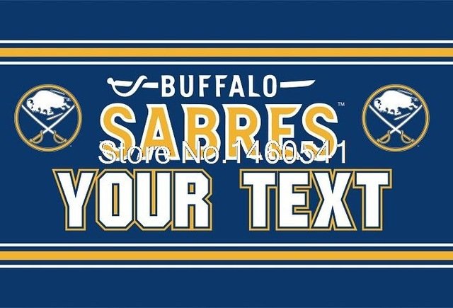 Buffalo Sabres Custom Your Text Flag 3ft x 5ft Polyester  Team Banner Flying