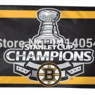 Boston Bruins Stanley Cup Champions Flag 150X90CM 3X5FT Banner 100D Polyester